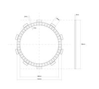 DISCO FRIZIONE GUARNITO FCC per HONDA CBR F ABS 650 2014-2016