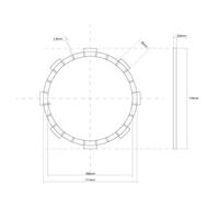DISCO FRIZIONE GUARNITO FCC per HONDA CRF M 230 2009-2010
