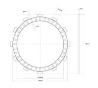 DISCO FRIZIONE GUARNITO FCC per KAWASAKI GPZ A Uni Trak 1100 1983-1985