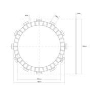 DISCO FRIZIONE GUARNITO FCC per KAWASAKI KDX 250 1994-1997