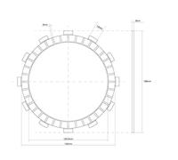 DISCO FRIZIONE GUARNITO FCC per KAWASAKI KLX R 650 1993-1996
