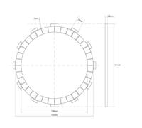 DISCO FRIZIONE GUARNITO FCC per KAWASAKI KZ LTD 900 1976-1976