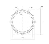DISCO FRIZIONE GUARNITO FCC per KAWASAKI Ninja ZX-10R 1000 2008-2009