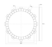 DISCO FRIZIONE GUARNITO FCC per KAWASAKI VN Vulcan 88 1500 1987-1995