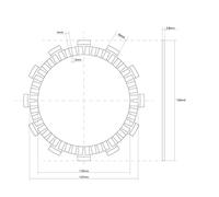 DISCO FRIZIONE GUARNITO FCC per SUZUKI DR RSE 650 1991-1993