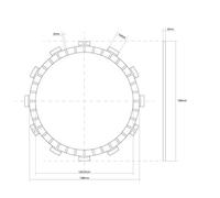 DISCO FRIZIONE GUARNITO FCC per SUZUKI DR-Z S 400 2000-2008