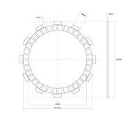 DISCO FRIZIONE GUARNITO FCC per SUZUKI GS E 500 1989-1996