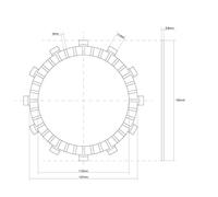 DISCO FRIZIONE GUARNITO FCC per SUZUKI GS E 650 1981-1982