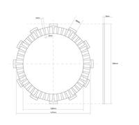 DISCO FRIZIONE GUARNITO FCC per SUZUKI GS1000E 1000 1978-1980