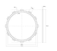 DISCO FRIZIONE GUARNITO FCC per SUZUKI GSX R Hayabusa 1300 2002-2007