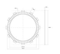 DISCO FRIZIONE GUARNITO FCC per SUZUKI RM 250 2003-2005