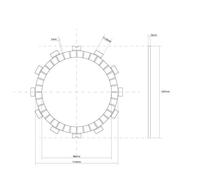 DISCO FRIZIONE GUARNITO FCC per SUZUKI RM 60 1980-2003