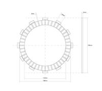 DISCO FRIZIONE GUARNITO FCC per TRIUMPH Tiger SE ABS 1050 2007-2014