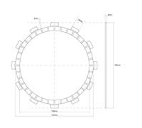 DISCO FRIZIONE GUARNITO FCC per YAMAHA FJ ABS 1200 1991-1992