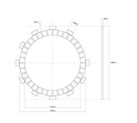 DISCO FRIZIONE GUARNITO FCC per YAMAHA FZ / FZ Genesis 750 1987-1993
