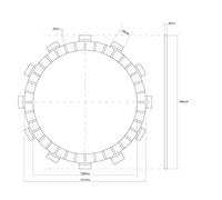 DISCO FRIZIONE GUARNITO FCC per YAMAHA RD LC 500 1984-1985