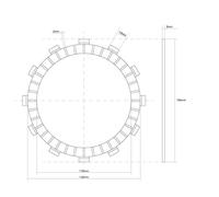 DISCO FRIZIONE GUARNITO FCC per YAMAHA WR 250 1994-2008