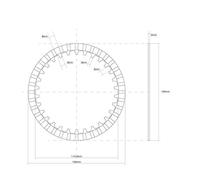DISCO FRIZIONE GUARNITO FCC per YAMAHA XP A T-Max ABS 530 2012-2016