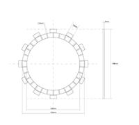 DISCO FRIZIONE GUARNITO FCC per YAMAHA XT 250 2008-2013