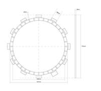 DISCO FRIZIONE GUARNITO FCC per YAMAHA XVZ Royal Star Midnight 1300 2003-2006
