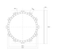 DISCO FRIZIONE GUARNITO FCC per YAMAHA YZF-R1S 1000 2006-2006