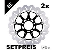 Disco Galfer Saluto nuoto DF320CW 320 x 5 mm Set anteriore 2x