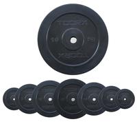 Disco ghisa gommato Nero da 0.5 a 20 kg diametro foro 25 mm (20 KG)