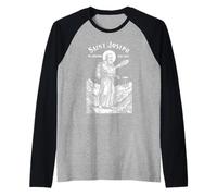 Disco Giocatore di Golf Divertente Patrono San Giuseppe di Cupertino Maglia con Maniche Raglan
