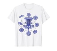 Disco Golf Basket Come Un atomo con Flying Discs Art Maglietta