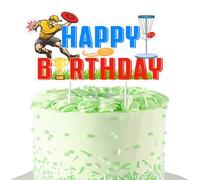 Disco Golf Cake Topper Disco Golf Party Decorazioni Disco Golfer Buon Compleanno Cake Pick Sport Torta Decorazioni per Bambini Adulti Compleanno Forniture per feste di compleanno