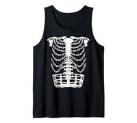 Disco Golf Frolf Player Basket Catene Ribcage Golfer Skeleton Canotta