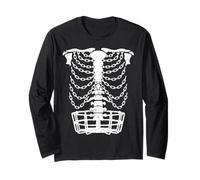 Disco Golf Frolf Player Basket Catene Ribcage Golfer Skeleton Maglia a Manica