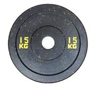 Disco Gommato Olimpico Hi-Temp Bumper 15 kg - Colore Puntini