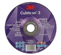 Disco Ibrido da Taglio e Sbavo 3M Cubitron 3, 47563, 36+, T27, 150 mm X 3.2 mm X 22.23 Mm, En, 10/Pack