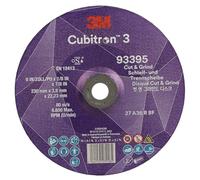 Disco ibrido da taglio e sbavo 3M Cubitron 3, 93395, 36+, T27, 230 mm x 3.8 mm x 22.23 mm, EN, 10/Pack, 20 pz/cartone