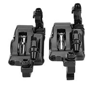 Disco idraulico per bici Lega di alluminio antiruggine Freni a disco idraulici per biciclette Leve pinze Set freno posteriore anteriore(nero)