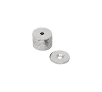 Disco In Acciaio Contrastante Per L'Uso Di Magneti, Appendi Obcate Per Preavviso - Dia 25mm x 2mm Di Spessore x 4mm - Pacco Di 10