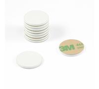 Disco In Acciaio Dolce Bianco Spesso 20mm Di Dia X 2mm Con Autoadesivo 3M (x200)