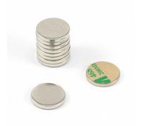 Disco In Acciaio Dolce Nichelato Con 3M™ Adesivo - 20Mm Diá X 2Mm Spesso