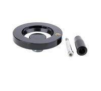 Disco in alluminio 1 pz volantino pieghevole rotondo foro liscio lega tornio fresatrice volantino con impugnatura rotante accessori strumenti(125mm hole 12mm,Non Foldable handle)