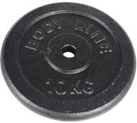 Disco in ghisa peso 10 kg e diametro 25 mm - allenamento con bilanciere - ginnas