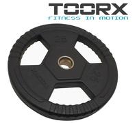 Disco in Ghisa Olimpionico Gommato Toorx 50 mm Peso Olimpico Bilancieri Manubri