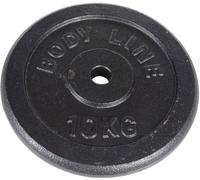 Disco in ghisa peso 10 kg e diametro 25 mm - allenamento con bilanciere - ginnas