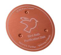 Disco in Rame per Vasca da Bagno per Uccelli, Efficiente Pulitore per Acqua in Rame Puro, Mantiene Le Vaschette per Uccelli All'aperto Pulite più a Lungo, per Tutte Le Stagioni, 10 X 10 X (A)