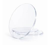 Disco in Vetro Acrilico Trasparente PMMA | Taglio Laser di Precisione | Rotondo | Spessori 3/5/8/10 mm | Diametri da 20 a 100 cm | Ideale per Uso Professionale e Fai da Te (5MM SPESSORE, 65 CM)