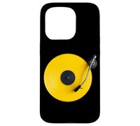 Disco in vinile giallo, vinile retrò design, platino DJ, pop Custodia per iPhone 15 Pro