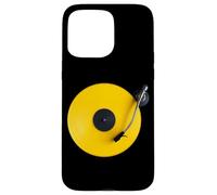 Disco in vinile giallo, vinile retrò design, platino DJ, pop Custodia per iPhone 15 Pro Max