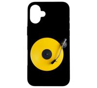 Disco in vinile giallo, vinile retrò design, platino DJ, pop Custodia per iPhone 16 Plus
