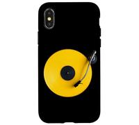 Disco in vinile giallo, vinile retrò design, platino DJ, pop Custodia per iPhone X/XS
