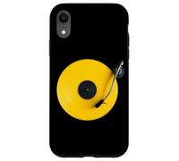 Disco in vinile giallo, vinile retrò design, platino DJ, pop Custodia per iPhone XR